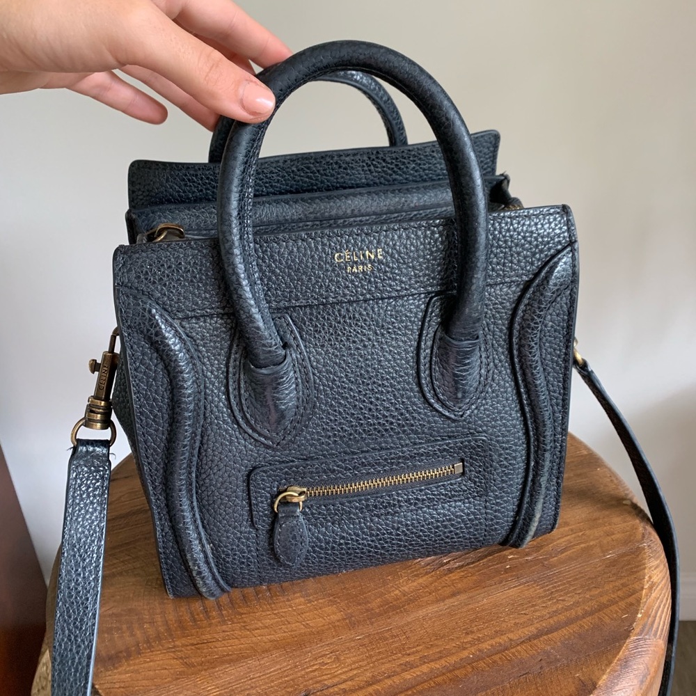 Celine Nano Micro Luggage Black Bag